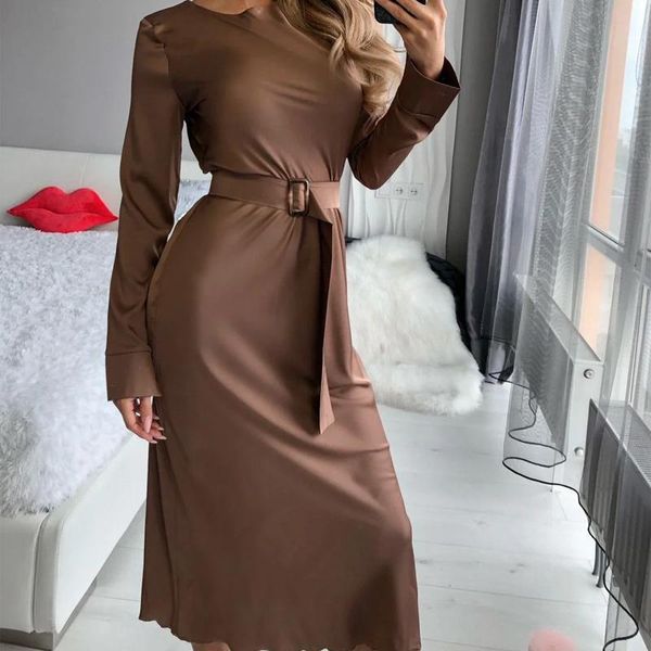 casual dresses satin party nighclub midi dress long sleeve belt slim fashion elegant women 2021 autumn for christmas birthday, Black;gray
casual dresses satin party nighclub midi dress long sleeve belt slim fashion elegant women 2021 autumn for christmas birthday, Black;gray