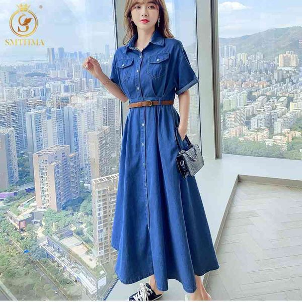 casual dresses 2021 arrival women's denim pleated summer for women fashion short sleeve vintage long with belt dcl8, Black;gray
casual dresses 2021 arrival women's denim pleated summer for women fashion short sleeve vintage long with belt dcl8, Black;gray
