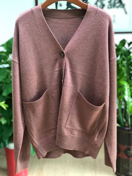 sweaters women 100% wool sweater v-neck single breasted double pockets loose knit cardigans, White;black
sweaters women 100% wool sweater v-neck single breasted double pockets loose knit cardigans, White;black