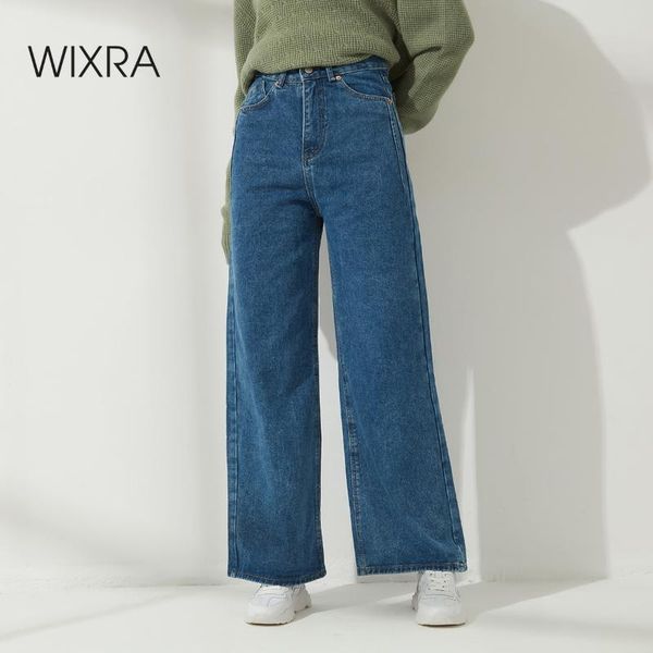 women's jeans wixra women denim pants casual bottoms cotton wide-leg trousers autumn spring high waist long, Blue
women's jeans wixra women denim pants casual bottoms cotton wide-leg trousers autumn spring high waist long, Blue