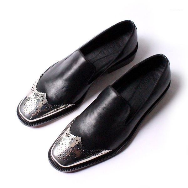 dress shoes winter metal oxford slip on handmade genuine leather casual for men loafers fashion1, Black
dress shoes winter metal oxford slip on handmade genuine leather casual for men loafers fashion1, Black