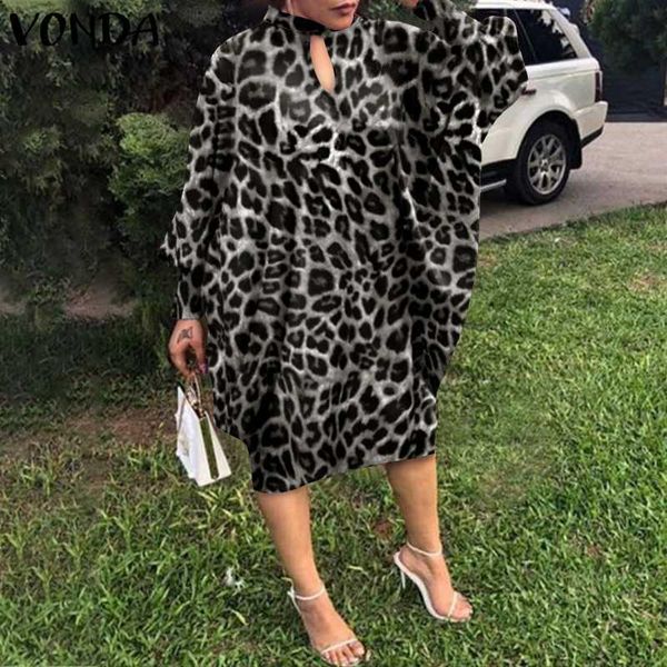 casual dresses women spring autumn long sleeve dress 2021 vonda holiday leopard print midi loose party vestidos oversized robe, Black;gray
casual dresses women spring autumn long sleeve dress 2021 vonda holiday leopard print midi loose party vestidos oversized robe, Black;gray