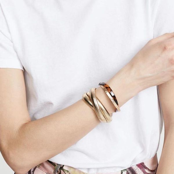 bangle fashionable metal acetic acid version leopard winding double-layer open, Black
bangle fashionable metal acetic acid version leopard winding double-layer open, Black