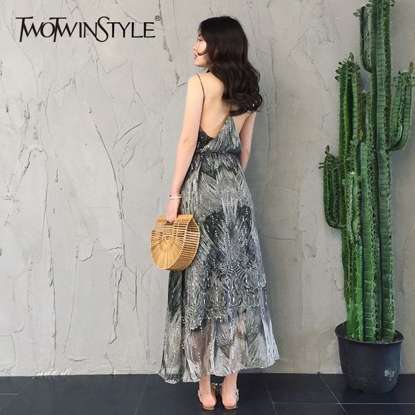 twotwinstyle backless patchwork sequin dress for women o neck sleeveless hollow out high waist midi dresses female fashion 210517, Black;gray
twotwinstyle backless patchwork sequin dress for women o neck sleeveless hollow out high waist midi dresses female fashion 210517, Black;gray