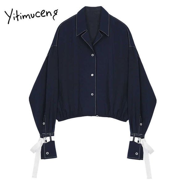 yitimuceng lace up blouse women button shirts loose solid spring fashion clothes notched single breasted long sleeve 210601, White
yitimuceng lace up blouse women button shirts loose solid spring fashion clothes notched single breasted long sleeve 210601, White