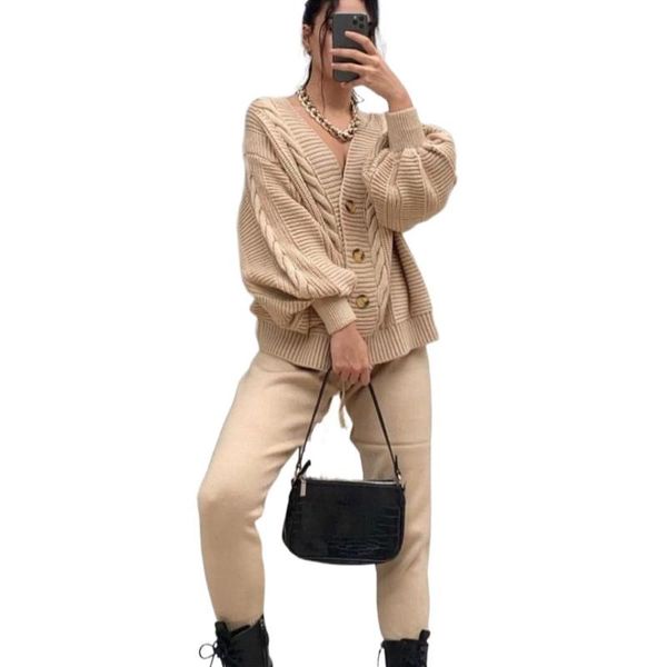 women's two piece pants women knitting 2-pieces sweater suit flower v-neck single-breasted cardigan + lady winter set 2021, White
women's two piece pants women knitting 2-pieces sweater suit flower v-neck single-breasted cardigan + lady winter set 2021, White