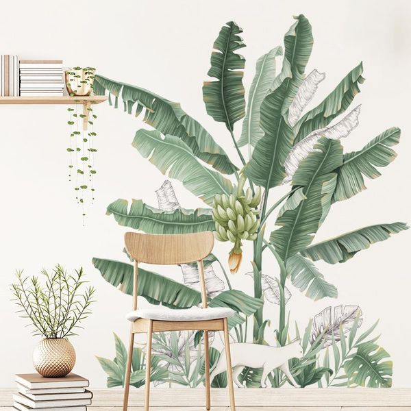 wall stickers large banana tree for bedroom living room decoration decals removable pvc sticker green leaf art murals
wall stickers large banana tree for bedroom living room decoration decals removable pvc sticker green leaf art murals