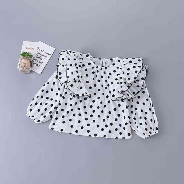 2-7 year girl clothing autumn casual fashion kid children shirt clothes solid polka dot blouse 210615, White;black
2-7 year girl clothing autumn casual fashion kid children shirt clothes solid polka dot blouse 210615, White;black