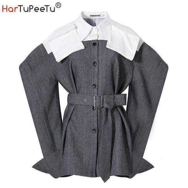 women's suits & blazers stylish blazer coat women autumn elegant suit jacket patchowrk colours block puff sleeve high street outwear wi, White;black
women's suits & blazers stylish blazer coat women autumn elegant suit jacket patchowrk colours block puff sleeve high street outwear wi, White;black