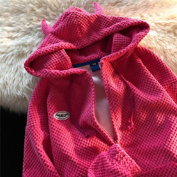 waffle sweater women's white dragon fruit loose lovely ear zipper cardigan autumn jumpsuit, Blue;black
waffle sweater women's white dragon fruit loose lovely ear zipper cardigan autumn jumpsuit, Blue;black
