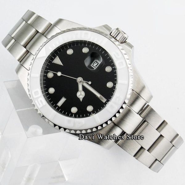 wristwatches 43mm/40mm sterile luxury mens watches black dial white ceramic bezel nh35 automatic movement male clock mechanical watch, Slivery;brown
wristwatches 43mm/40mm sterile luxury mens watches black dial white ceramic bezel nh35 automatic movement male clock mechanical watch, Slivery;brown