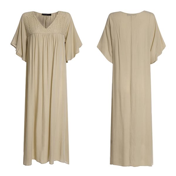 2021lace crochet maxi dress zanzea 2021 bohemian womens summer sundress pleated half flare sleeve vestidos plus size v neck robe, Black;gray
2021lace crochet maxi dress zanzea 2021 bohemian womens summer sundress pleated half flare sleeve vestidos plus size v neck robe, Black;gray