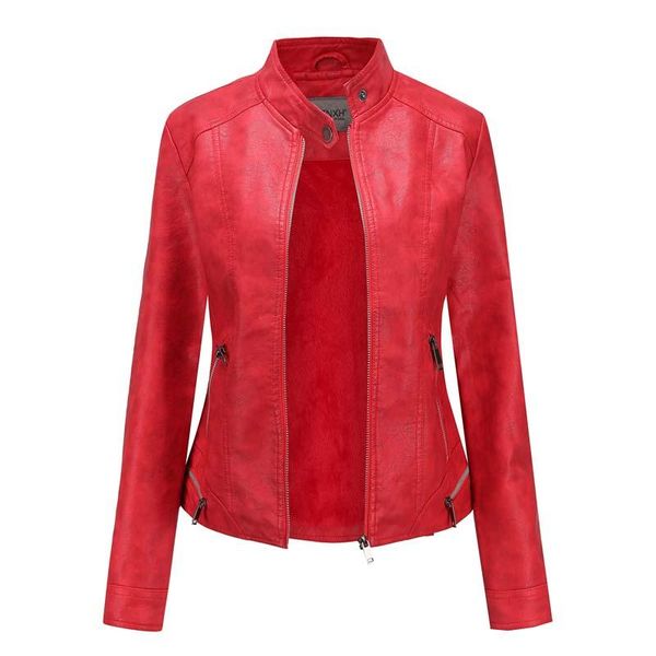 women's leather & faux 2021 autumn winter jackets women long sleeve plus velvet zipper blazer female oversized outerwear wild, Black
women's leather & faux 2021 autumn winter jackets women long sleeve plus velvet zipper blazer female oversized outerwear wild, Black