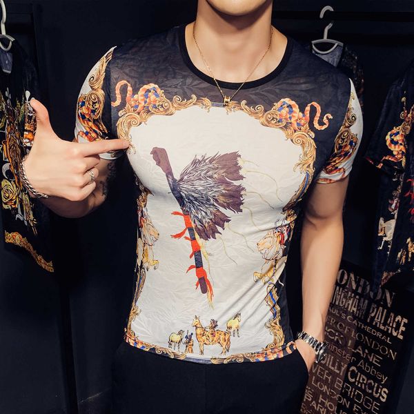 luxury retro print t shirt men ice silk breathable short sleeve streetwear tshirt male casual t shirts camiseta masculina 210527, White;black
luxury retro print t shirt men ice silk breathable short sleeve streetwear tshirt male casual t shirts camiseta masculina 210527, White;black