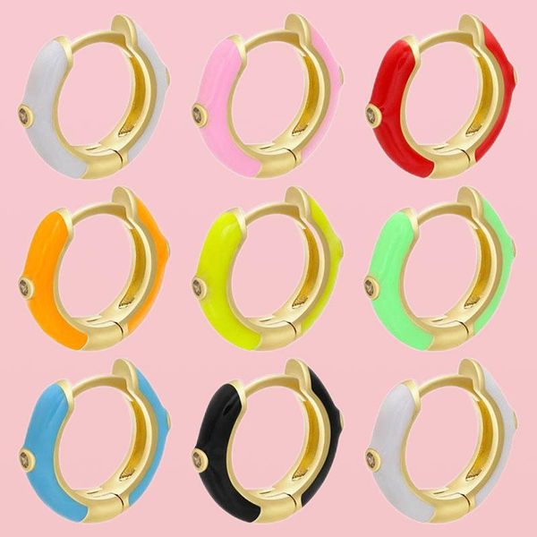 hoop & huggie pendiente color drop oil micro-inlaid cubic zirconia small enamel earrings for woman jewelry joyas, Golden;silver
hoop & huggie pendiente color drop oil micro-inlaid cubic zirconia small enamel earrings for woman jewelry joyas, Golden;silver