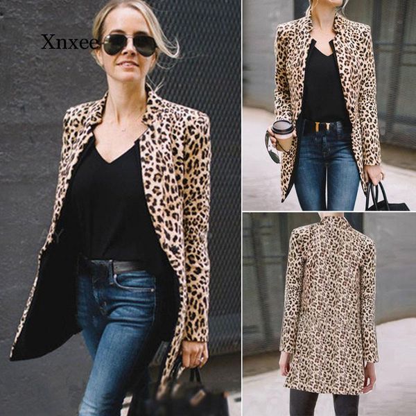 spring autumn fashion women's leopard jacket sweater warm casual suit long coat jackets, Black;brown
spring autumn fashion women's leopard jacket sweater warm casual suit long coat jackets, Black;brown