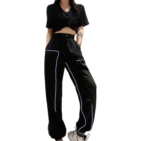 women's pants & capris women autumn casual sweat lines drawstring elastic-waist tied-ankle fitness trousers for girls black, Black;white
women's pants & capris women autumn casual sweat lines drawstring elastic-waist tied-ankle fitness trousers for girls black, Black;white