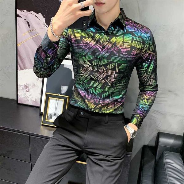 autumn letter printed shirt men korean slim long-sleeved shirt streetwear social night club shirt camisas para hombre 210527, White;black
autumn letter printed shirt men korean slim long-sleeved shirt streetwear social night club shirt camisas para hombre 210527, White;black
