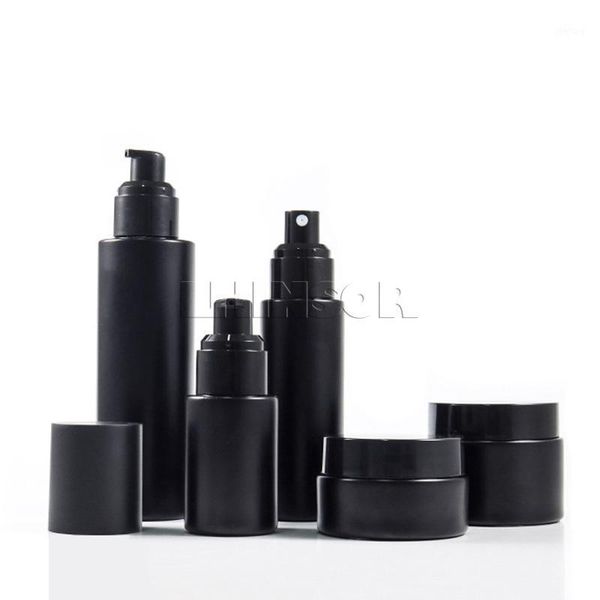 storage bottles & jars 5pcs/lot empty dumb black glass cover spray lotion press pump cream cosmetic packaging containers
storage bottles & jars 5pcs/lot empty dumb black glass cover spray lotion press pump cream cosmetic packaging containers
