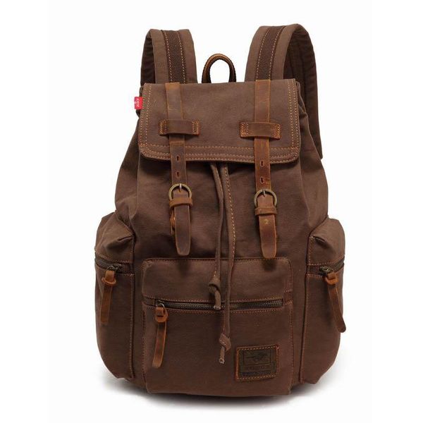 classic men's backpack vintage canvas travel bags large capacity lapschool rucksack
classic men's backpack vintage canvas travel bags large capacity lapschool rucksack