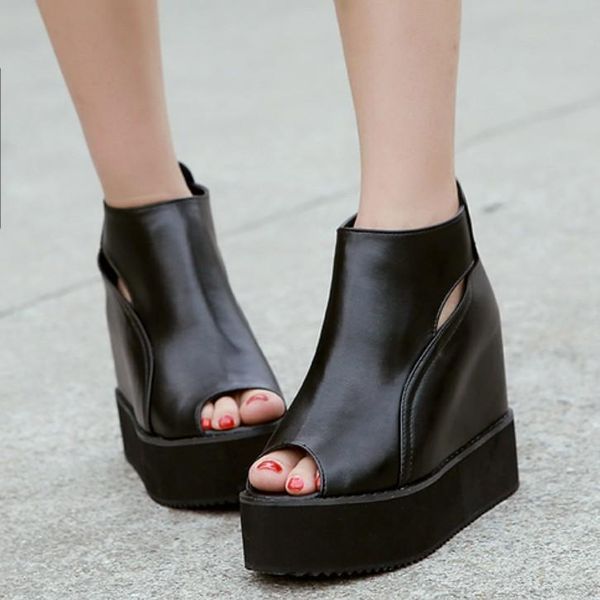 spring and summer thick-bottomed inner heightening fish mouth 10cm high-heeled sponge cake bottom hollo xd8m slippers, Black
spring and summer thick-bottomed inner heightening fish mouth 10cm high-heeled sponge cake bottom hollo xd8m slippers, Black
