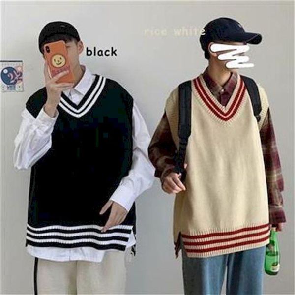 men's vests sweaters vest mens v neck pullovers men loose fit jumpers knitwear winter korean casual clothes sweater gothic, Black;white
men's vests sweaters vest mens v neck pullovers men loose fit jumpers knitwear winter korean casual clothes sweater gothic, Black;white