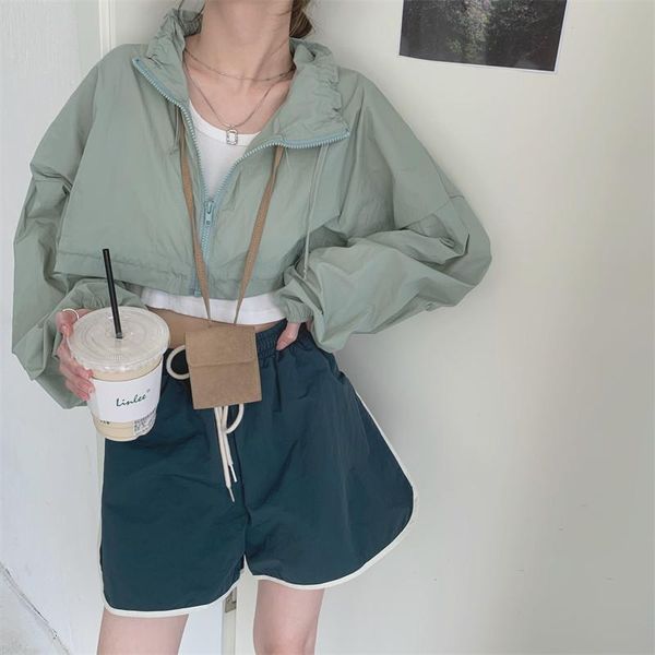 women's tracksuits alien kitty 2021 autumn women two-piece set drawstring casual jacket coat contrast color chic fashion female shorts, Gray
women's tracksuits alien kitty 2021 autumn women two-piece set drawstring casual jacket coat contrast color chic fashion female shorts, Gray