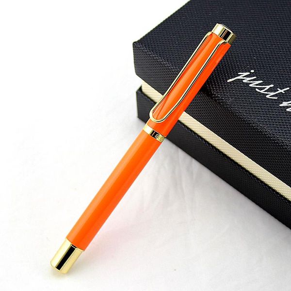 classic orange and golden fountain pen with 0.5mm iridium nib the business gift metal ink pens
classic orange and golden fountain pen with 0.5mm iridium nib the business gift metal ink pens