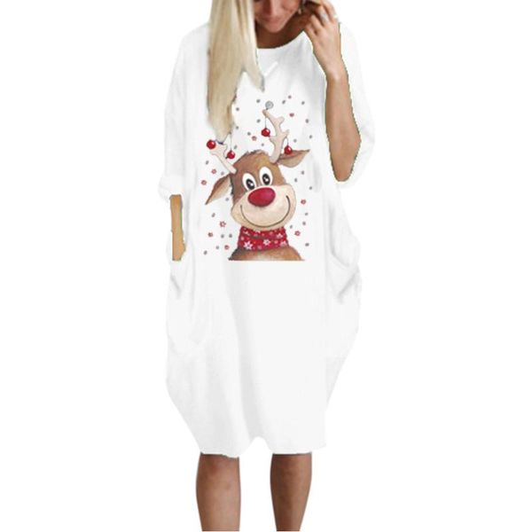 casual dresses christmas elk printed t shirt dress for women plus size pockets long sleeve o neck pullover knee length ladies loose robe, Black;gray
casual dresses christmas elk printed t shirt dress for women plus size pockets long sleeve o neck pullover knee length ladies loose robe, Black;gray
