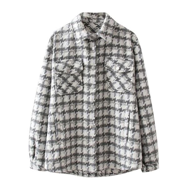 women's jackets zxqj women 2021 fashion oversized check woolen jacket coat vintage long sleeve pockets female outerwear chic, Black;brown
women's jackets zxqj women 2021 fashion oversized check woolen jacket coat vintage long sleeve pockets female outerwear chic, Black;brown