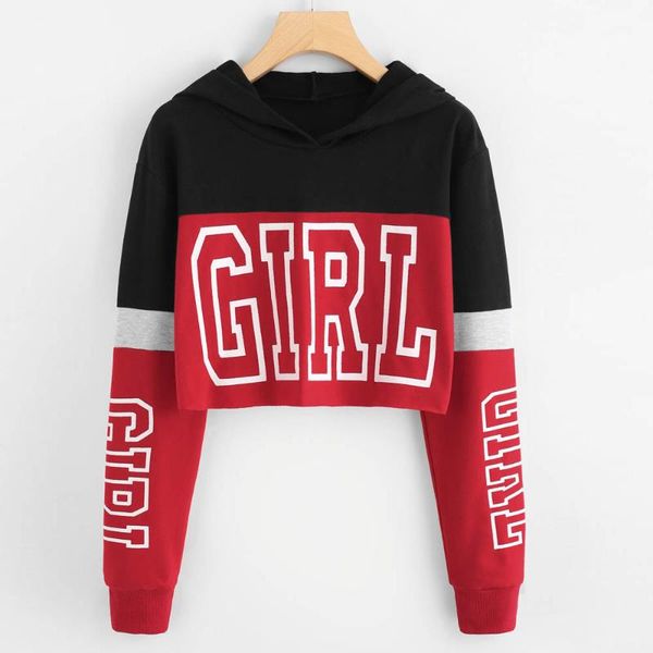 women's blouses & shirts women printing cropped hoodie harajuku letter print long sleeve sweatshirt casual hooded pullover streetwear, White
women's blouses & shirts women printing cropped hoodie harajuku letter print long sleeve sweatshirt casual hooded pullover streetwear, White