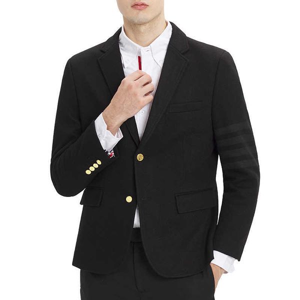 tb 2021 thom fashion brand blazer men woolen casual suit slim fit men's jacket formal thick wool autumn winter coat, White;black
tb 2021 thom fashion brand blazer men woolen casual suit slim fit men's jacket formal thick wool autumn winter coat, White;black