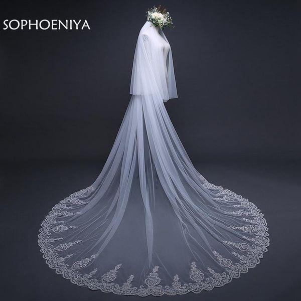 bridal veils arrival 3 meter ivory wedding veil lace appliques casamento velos de novia veu noiva, Black
bridal veils arrival 3 meter ivory wedding veil lace appliques casamento velos de novia veu noiva, Black