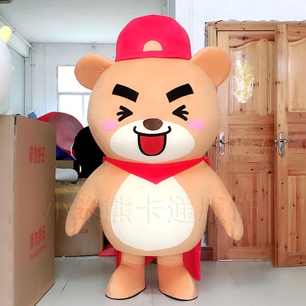 mascot costumes cute custom bear mascot cartoon headgear halloween carnival party event stage performance props toys birthday gifts, Red;yellow
mascot costumes cute custom bear mascot cartoon headgear halloween carnival party event stage performance props toys birthday gifts, Red;yellow
