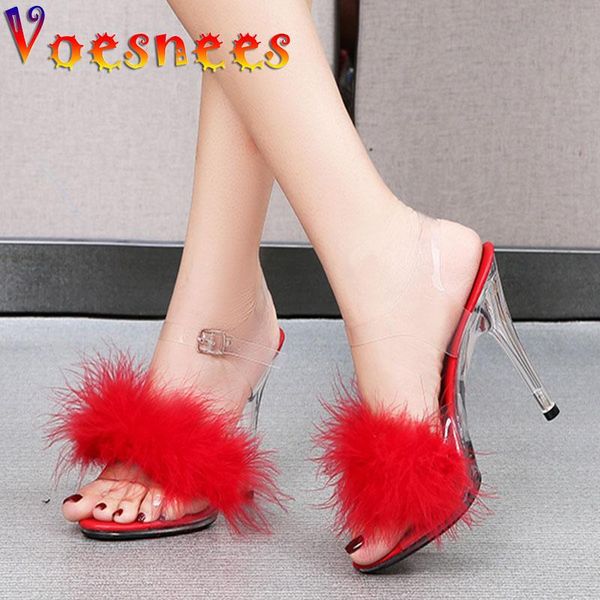 voesnees women sandals 2021 open toe furry fur summer high-heeled transparent model catwalk show stiletto shoes, Black
voesnees women sandals 2021 open toe furry fur summer high-heeled transparent model catwalk show stiletto shoes, Black