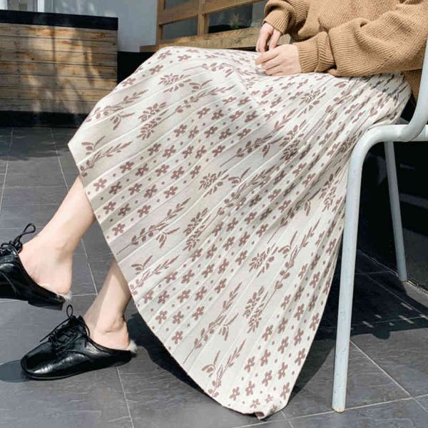 casual dresses korean style winter cashere blend floral a-line long pleated knit skirts ppww, Black;gray
casual dresses korean style winter cashere blend floral a-line long pleated knit skirts ppww, Black;gray