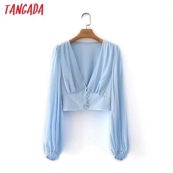 women retro blue crop romantic blouse long sleeve chic female shirt 2m20 210416, White
women retro blue crop romantic blouse long sleeve chic female shirt 2m20 210416, White