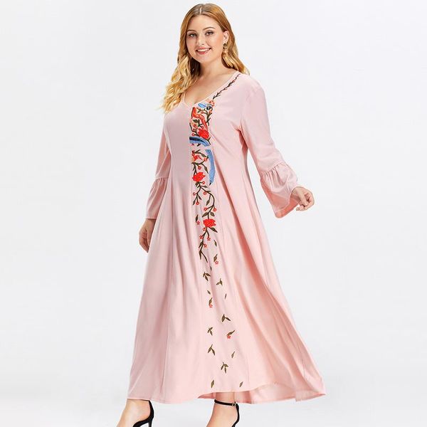 casual dresses loose oversized plus size dress women 2021 spring v neck long sleeve embroidery floral tunic maxi, Black;gray
casual dresses loose oversized plus size dress women 2021 spring v neck long sleeve embroidery floral tunic maxi, Black;gray