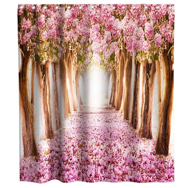 path in woodland shower curtains natural scenery theme cloth fabric bathroom decor sets with hooks waterproof washable pink and
path in woodland shower curtains natural scenery theme cloth fabric bathroom decor sets with hooks waterproof washable pink and