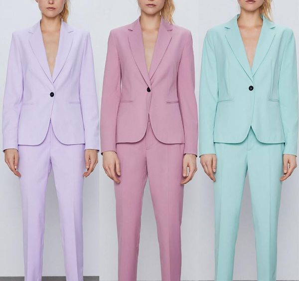 pink autumn women pant single button blazer jacket+zipper trousers office ladies suits two piece set female outwear women's & blazers, White;black
pink autumn women pant single button blazer jacket+zipper trousers office ladies suits two piece set female outwear women's & blazers, White;black