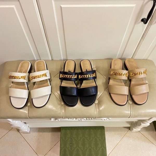 double strap chain flat slippers designer women's outer wear luxury 2022 new summer fashion wild niche high-end one-word slippers size, Black
double strap chain flat slippers designer women's outer wear luxury 2022 new summer fashion wild niche high-end one-word slippers size, Black