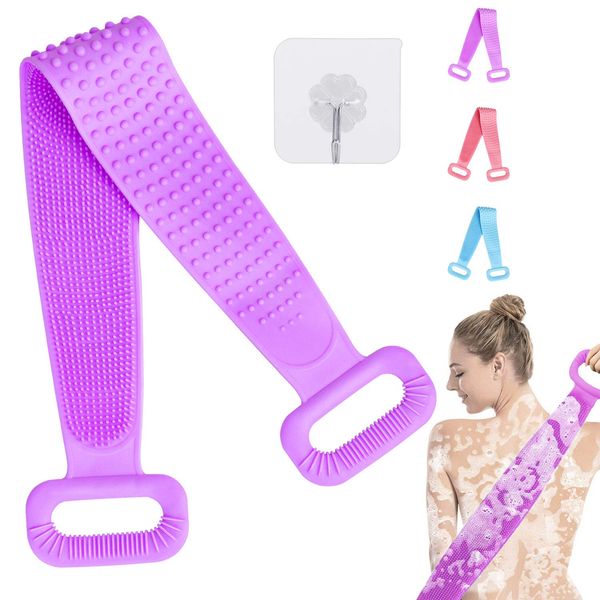 silicone back scrubber for shower, 30 inch super long double sided bath body scrubber
silicone back scrubber for shower, 30 inch super long double sided bath body scrubber