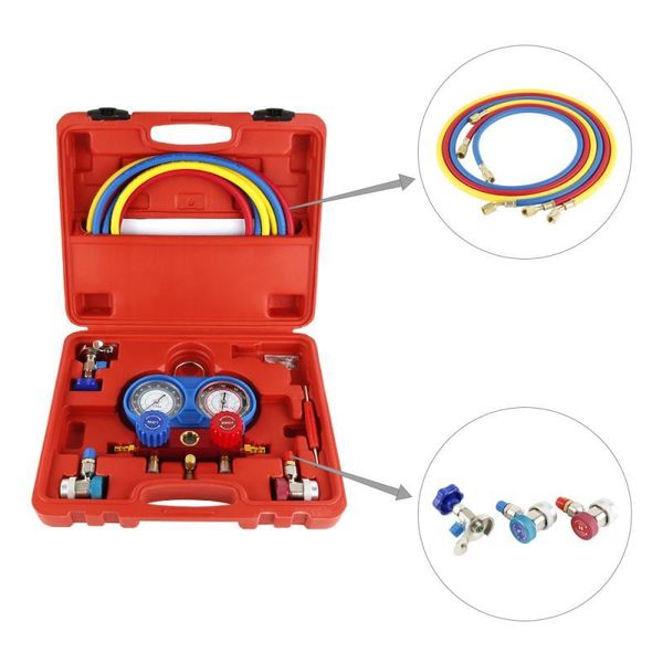 professional hand tool sets overseas stock car air conditioning pressure manifold gauge hose kit for r134a r12 r22 r502 refrigerant set hw
professional hand tool sets overseas stock car air conditioning pressure manifold gauge hose kit for r134a r12 r22 r502 refrigerant set hw
