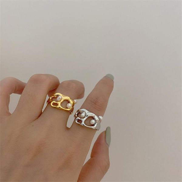 wedding rings elegant gold silver color hollow pearl irregular geometric joint ring for women girl metal wide open finger party jewelry, Slivery;golden
wedding rings elegant gold silver color hollow pearl irregular geometric joint ring for women girl metal wide open finger party jewelry, Slivery;golden