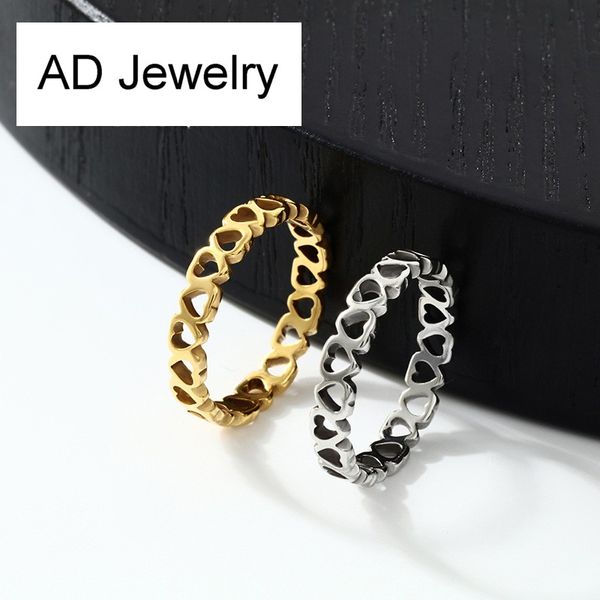 women gift hollow heart stainless steel gold and silver plated ring jewelry for wholesale
women gift hollow heart stainless steel gold and silver plated ring jewelry for wholesale