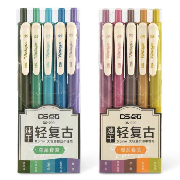 dianshi colorful retro colors gel ink pen set 0.5mm d&s retractable color pens school office supplies stationary
dianshi colorful retro colors gel ink pen set 0.5mm d&s retractable color pens school office supplies stationary