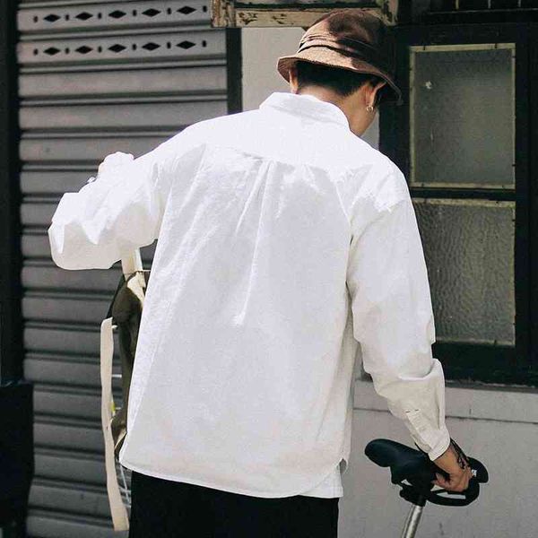 raul spring autumn white men's long sleeve shirt loose casual coat fashion, White;black
raul spring autumn white men's long sleeve shirt loose casual coat fashion, White;black