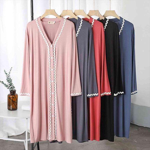 autumn cotton nightgown nightdress women sleepwear long sleeve night midi dress female nighties nightwear, Black;red
autumn cotton nightgown nightdress women sleepwear long sleeve night midi dress female nighties nightwear, Black;red