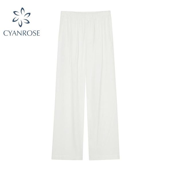 women's pants & capris 2021 summer harajuku elastic waist wide leg women trousers solid color high loose wild straight casual streetwea, Black;white
women's pants & capris 2021 summer harajuku elastic waist wide leg women trousers solid color high loose wild straight casual streetwea, Black;white