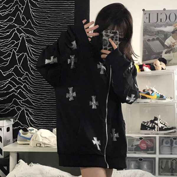 women's jackets hip hop joggers women sweatshirt sport coat pullove long sleeve zipper jacket casual loose cool black, Black;brown
women's jackets hip hop joggers women sweatshirt sport coat pullove long sleeve zipper jacket casual loose cool black, Black;brown